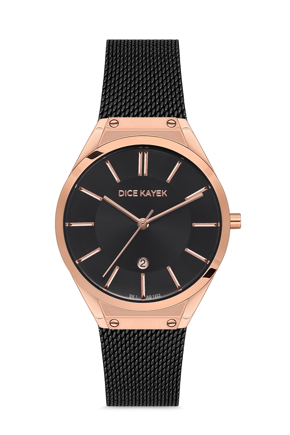 DICE KAYEK Siyah Kadranlı Rose Kaplamalı Kadın Kol Saati - DK.1.AG1223.06