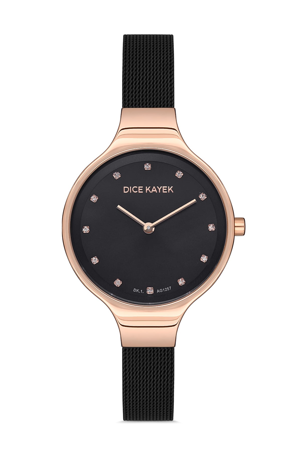 DICE KAYEK Siyah Kadranlı Rose Kaplamalı Kadın Kol Saati - DK.1.AG1257.04