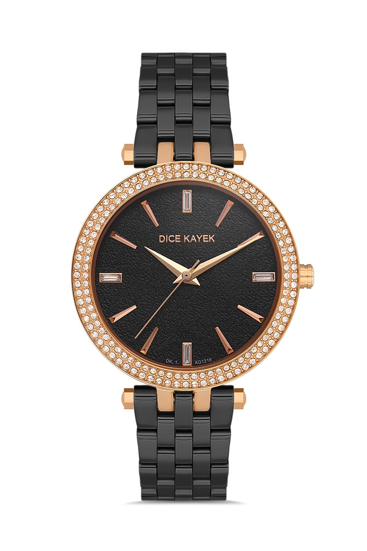 DICE KAYEK Siyah Kadranlı Rose Kaplamalı Kadın Kol Saati - DK.1.AG1316.09