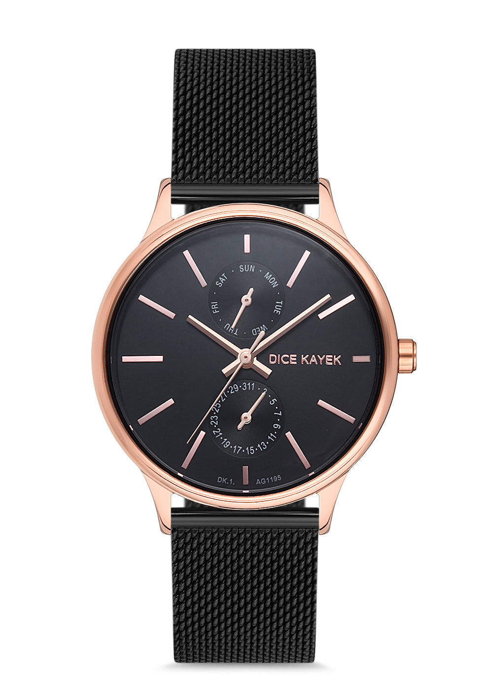 DICE KAYEK Siyah Kadranlı Rose Kaplamalı Kadın Kol Saati - DK.1.AG1195.03