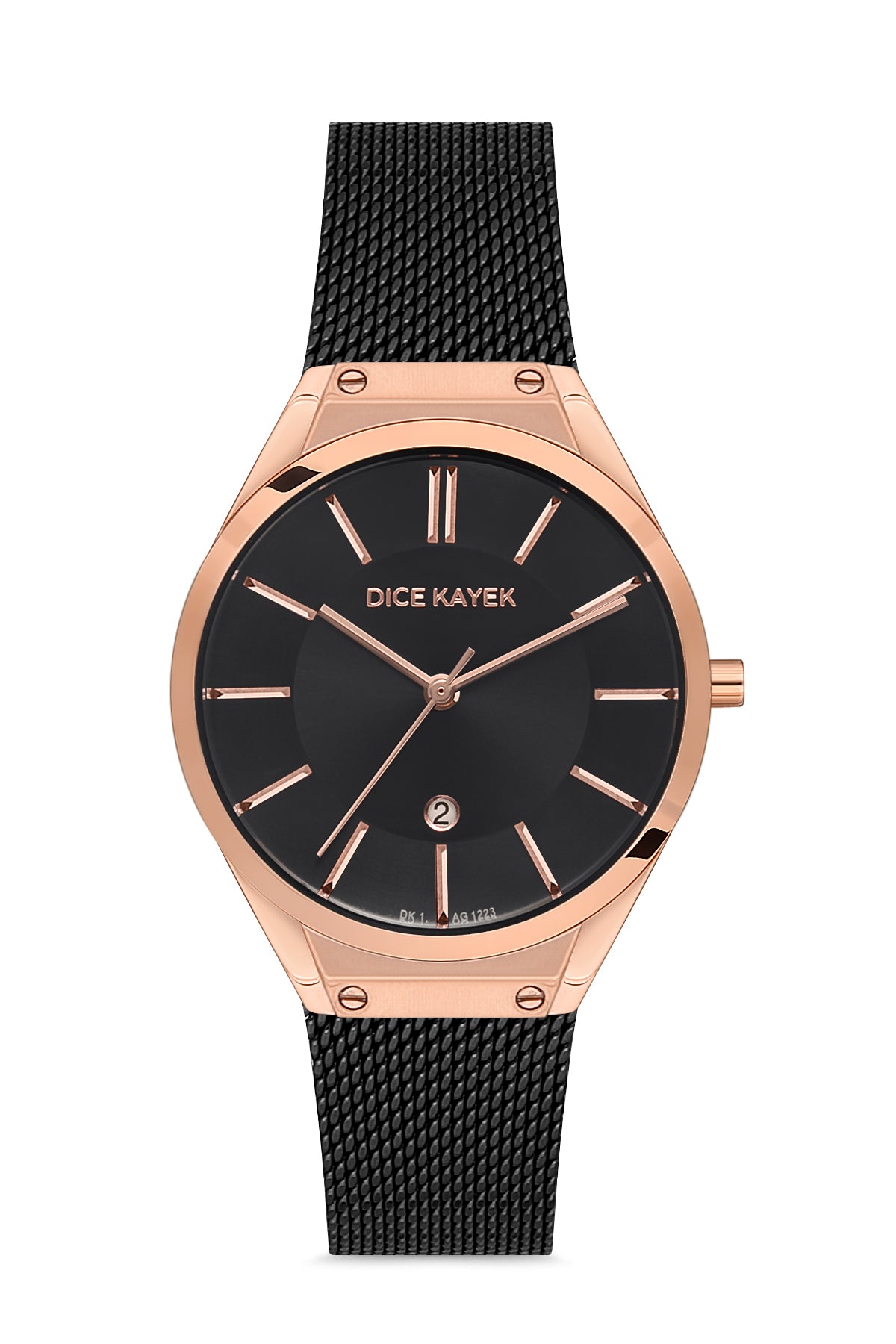 DICE KAYEK Siyah Kadranlı Rose Kaplamalı Kadın Kol Saati - DK.1.AG1223.06