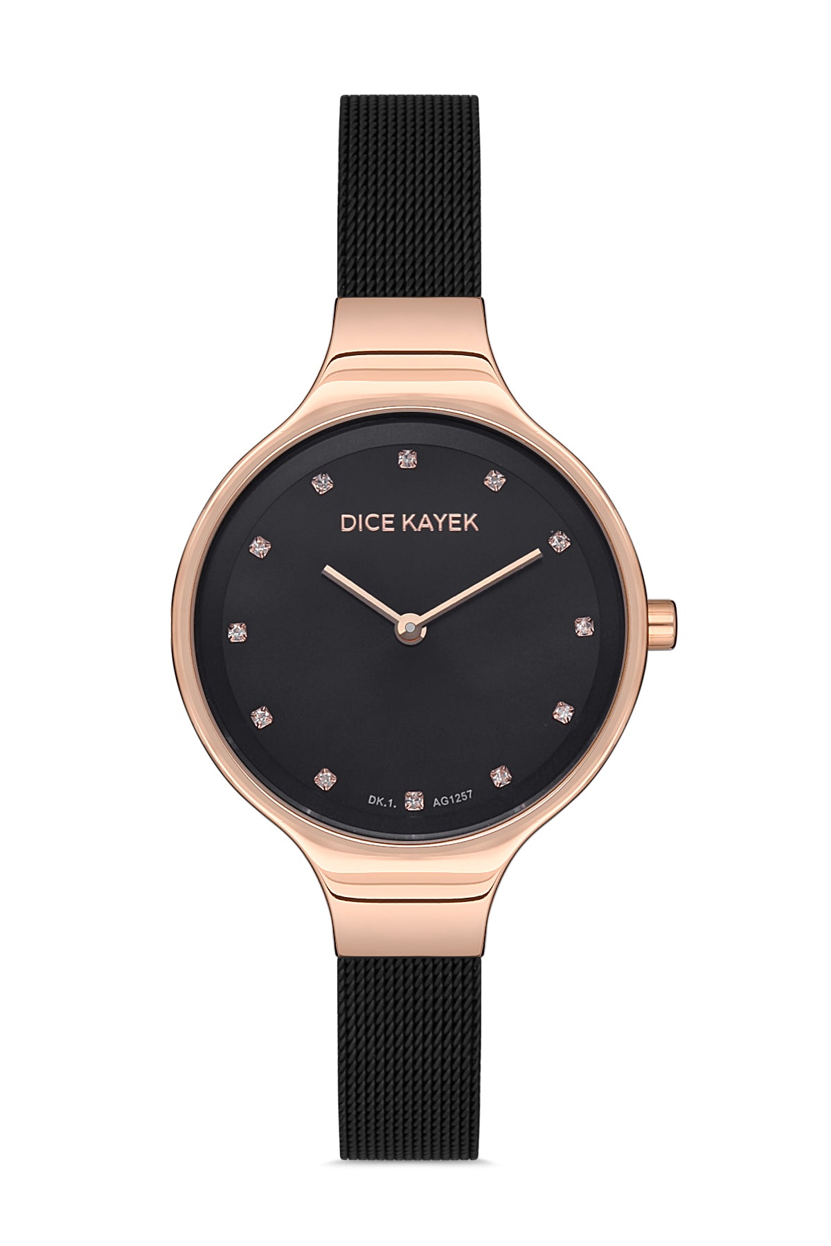 DICE KAYEK Siyah Kadranlı Rose Kaplamalı Kadın Kol Saati - DK.1.AG1257.04
