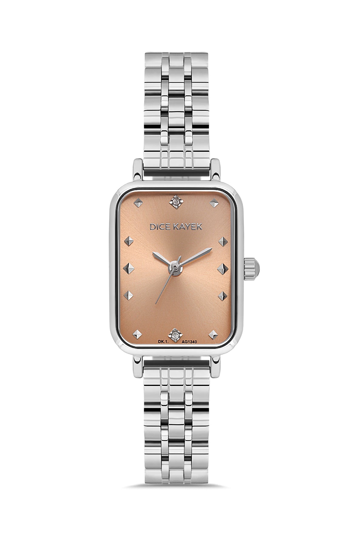 DICE KAYEK Somon Kadranlı Rose Kaplamalı Kadın Kol Saati - DK.1.AG1340.11