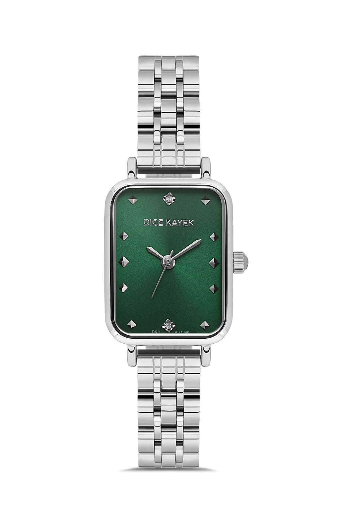 DICE KAYEK Yeşil Kadranlı Gümüş Kaplamalı Kadın Kol Saati - DK.1.AG1340.02