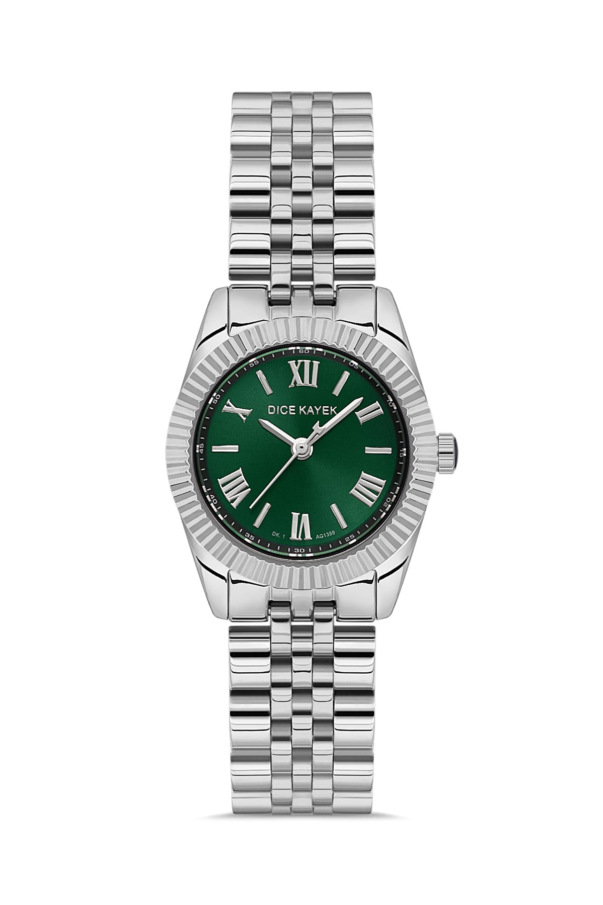 DICE KAYEK Yeşil Kadranlı Gümüş Kaplamalı Kadın Kol Saati - DK.1.AG1359.02
