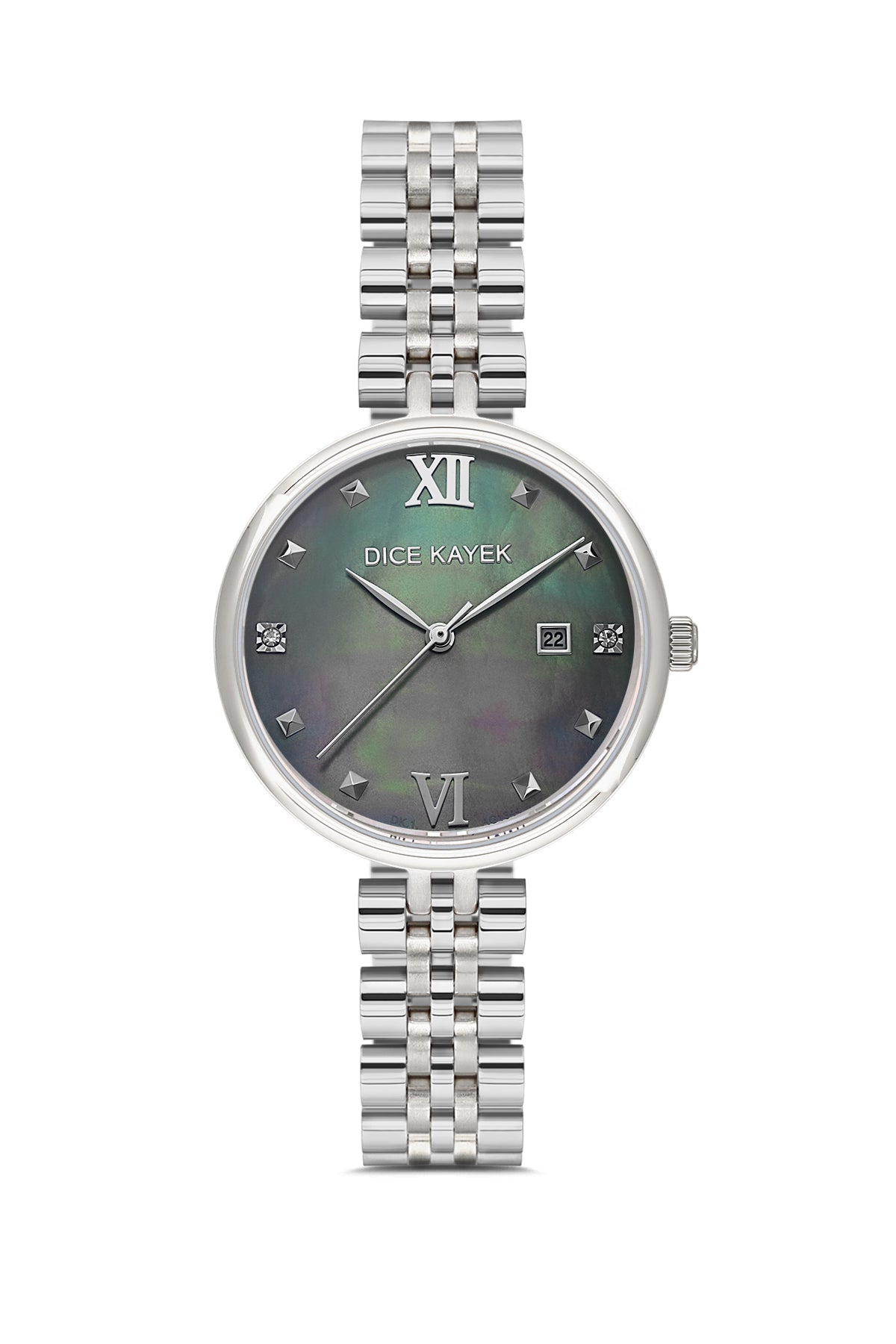 DICE KAYEK Yeşil Kadranlı Gümüş Kaplamalı Kadın Kol Saati - DK.1.AG1344.02
