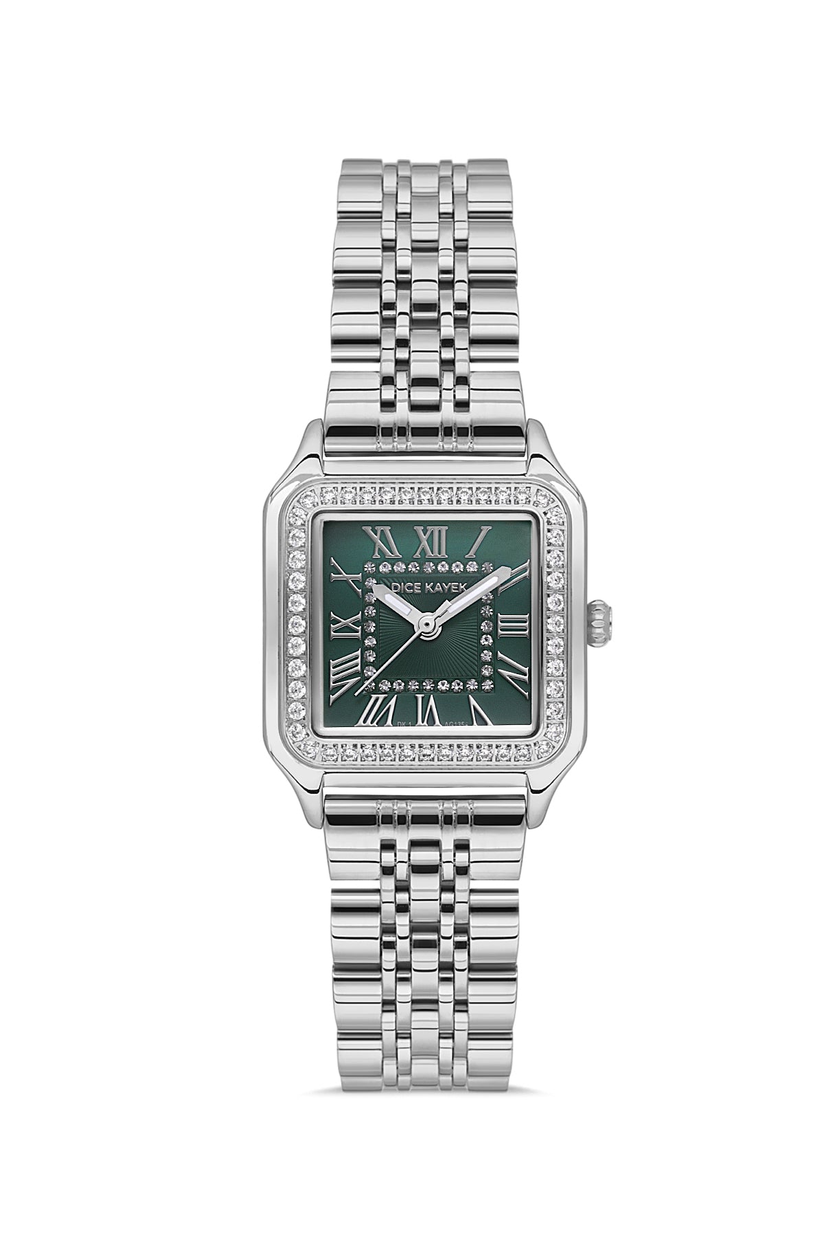 DICE KAYEK Yeşil Kadranlı Gümüş Kaplamalı Kadın Kol Saati - DK.1.AG1355.02