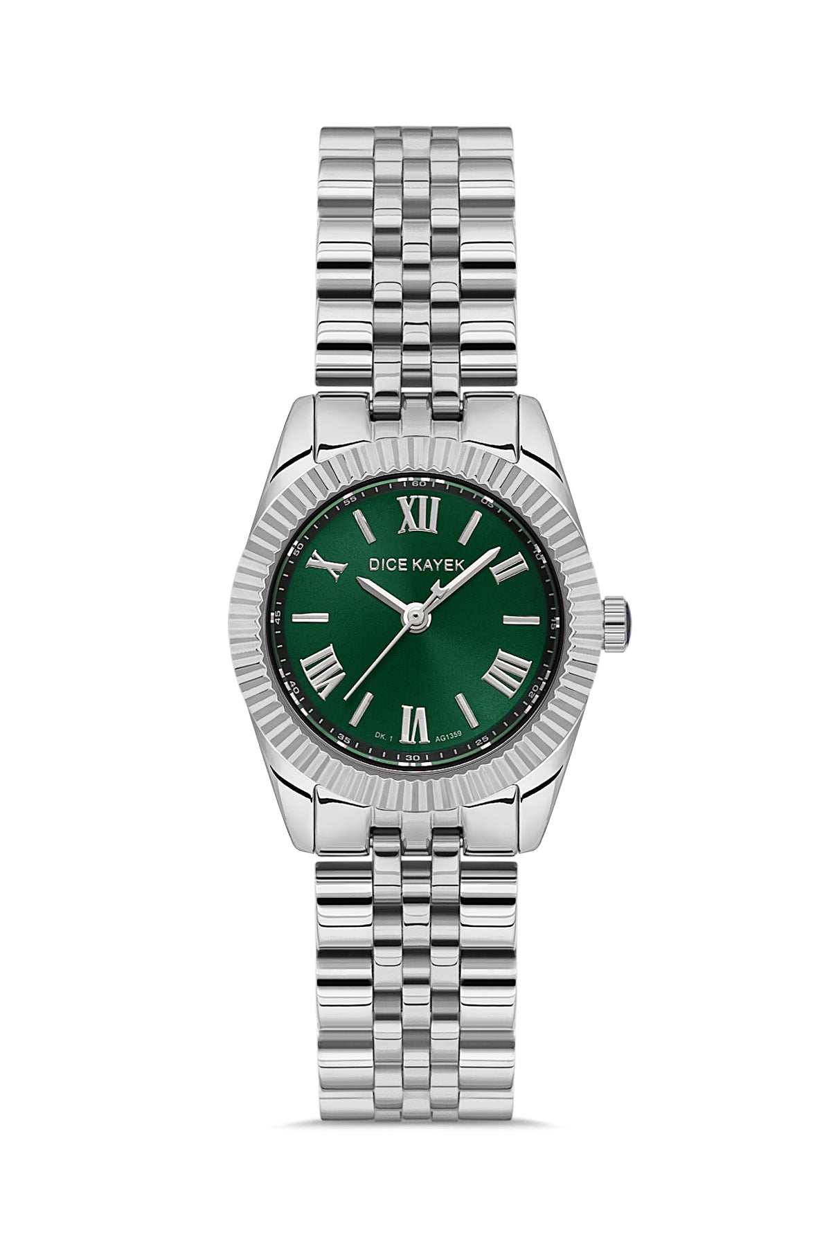 DICE KAYEK Yeşil Kadranlı Gümüş Kaplamalı Kadın Kol Saati - DK.1.AG1359.02
