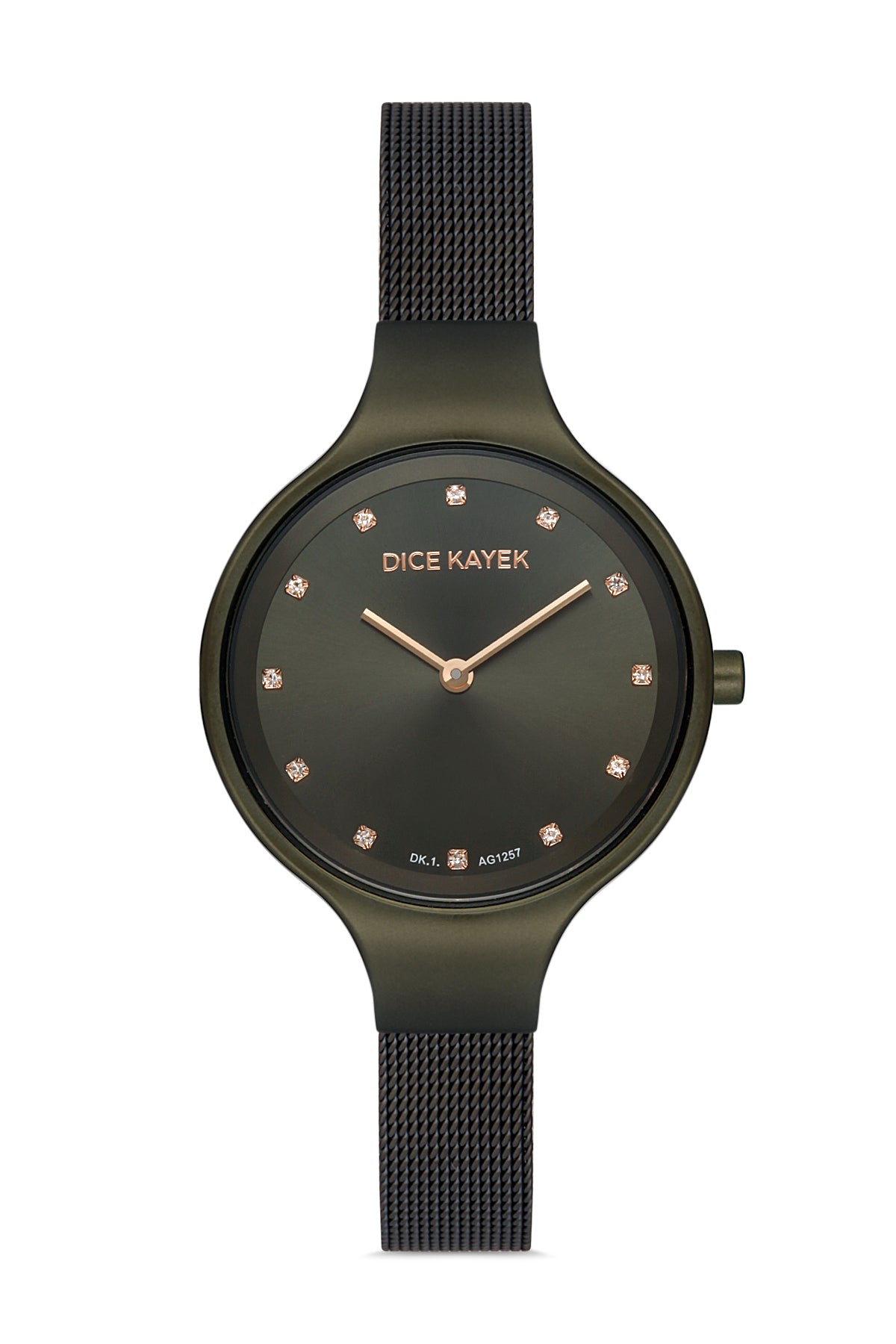 DICE KAYEK Yeşil Kadranlı Yeşil Kaplamalı Kadın Kol Saati - DK.1.AG1257.09