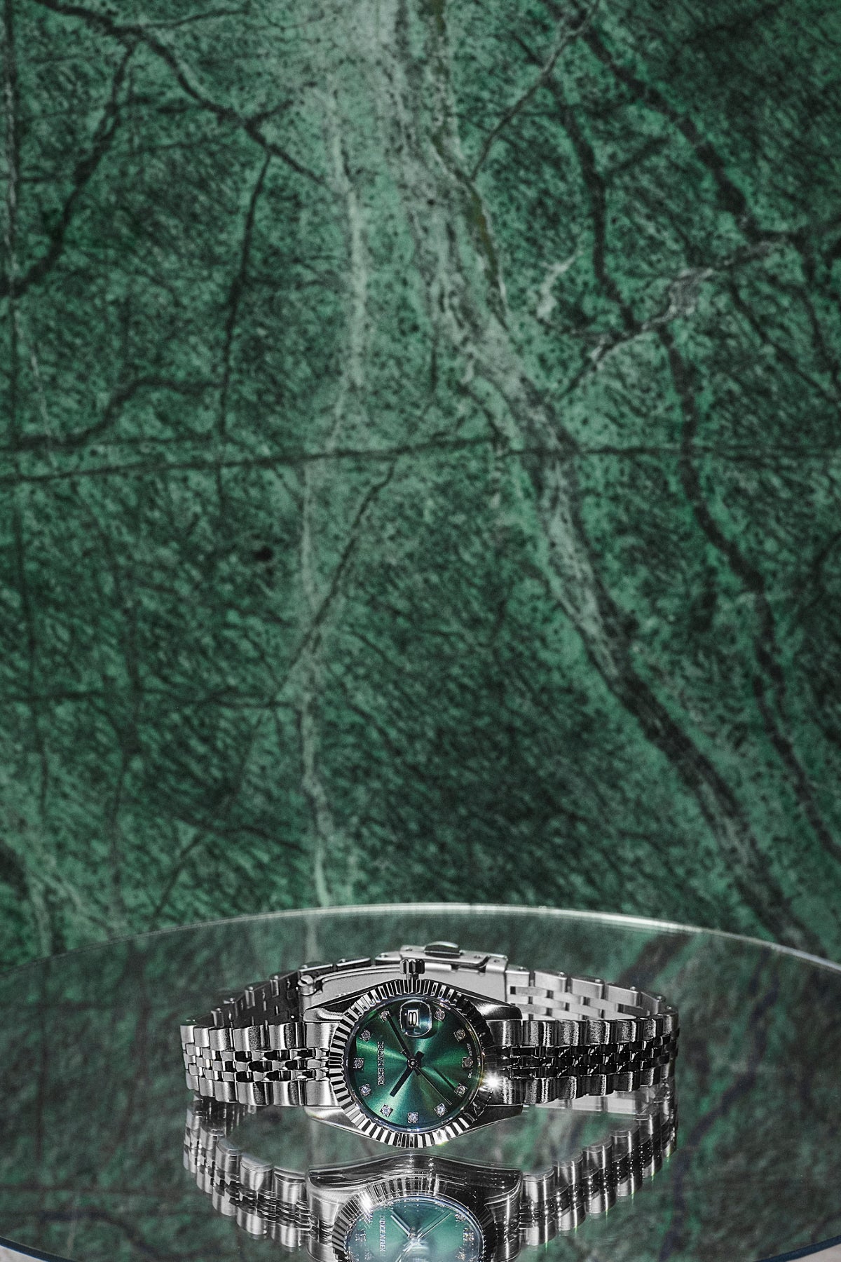 DICE KAYEK Yeşil Kadranlı Gümüş Paslanmaz Masif Çelik Kadın Kol Saati - DK.1.AG1337.02