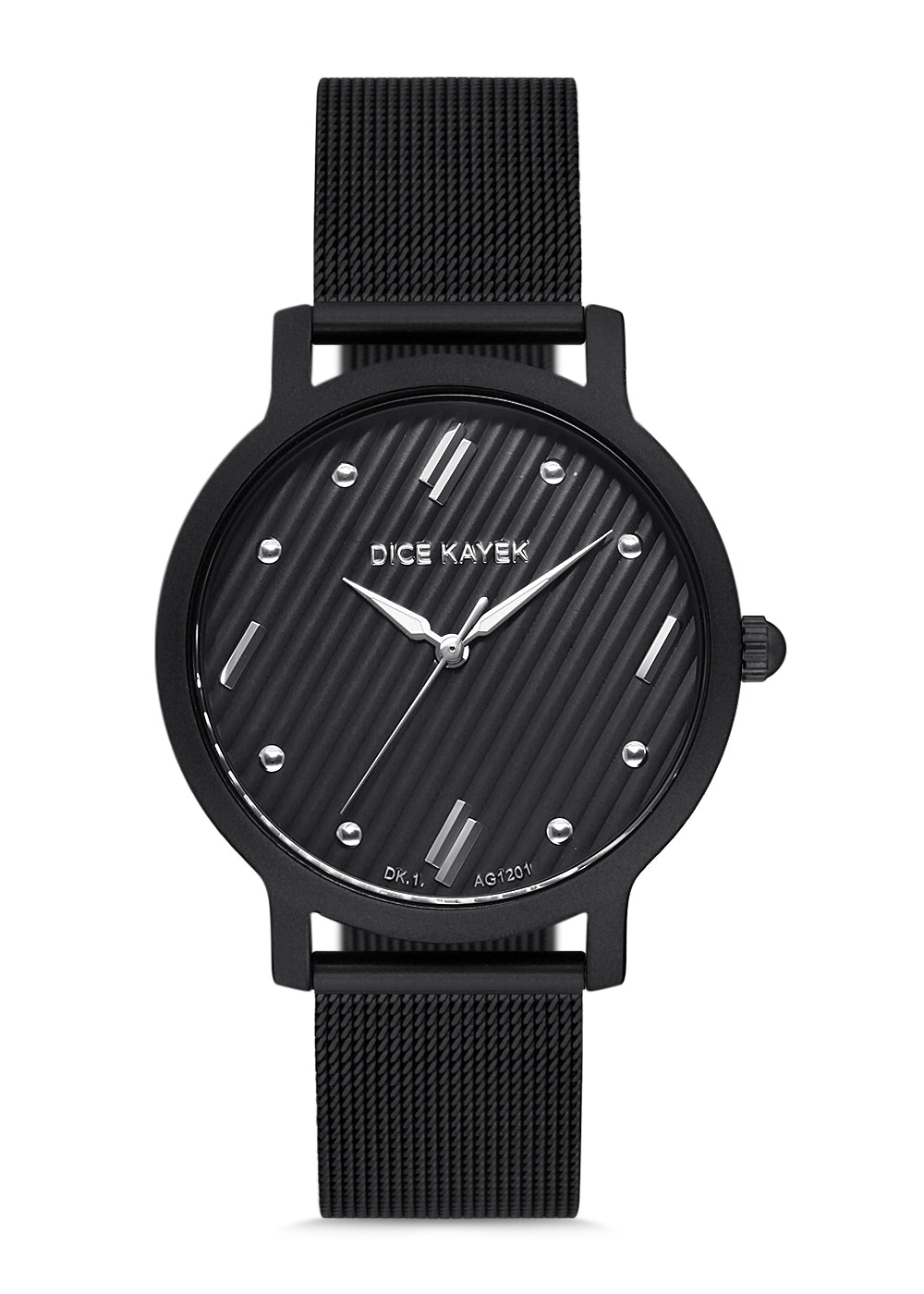 DICE KAYEK Black Dial Black Coated Women's Wristwatch