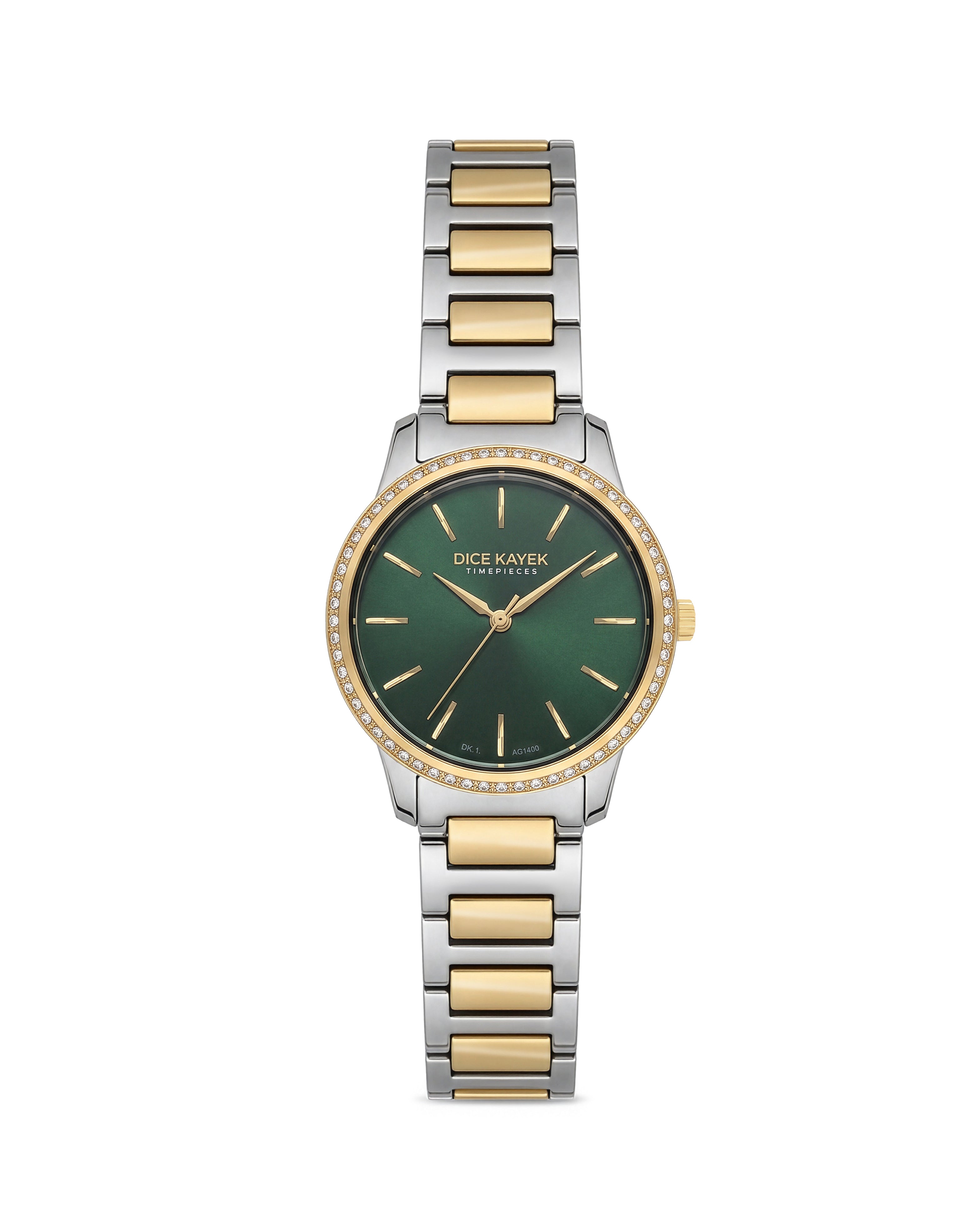 DICE KAYEK Women's Silver Stainless Steel Watch With Green Dial - DK.1.AG1400.03