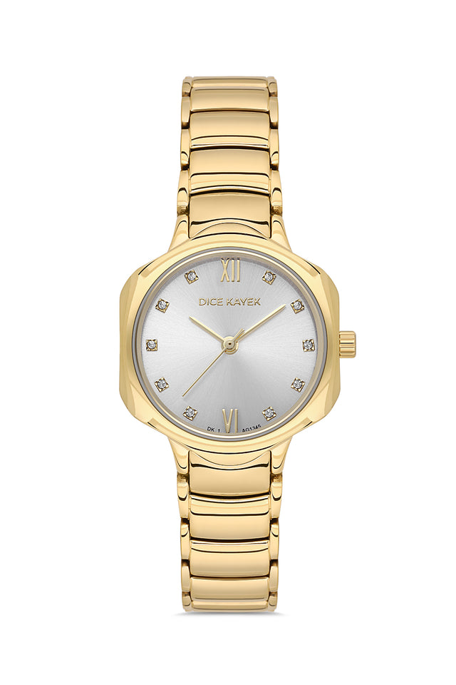 Dice Kayek women's wristwatch with silver dial and silver-plated case, model DK.1.AG1345.07 — front view