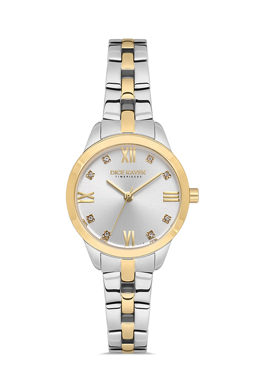 DICE KAYEK Women's Two-Tone Watch With Silver Dial - DK.1.AG1410.40