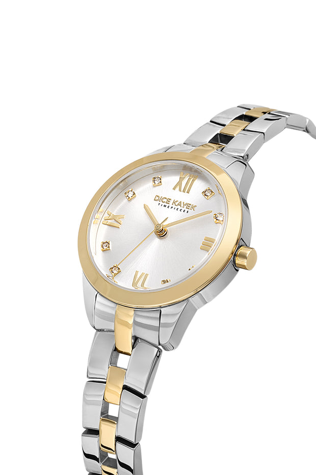 DICE KAYEK Women's Two-Tone Watch With Silver Dial - DK.1.AG1410.40