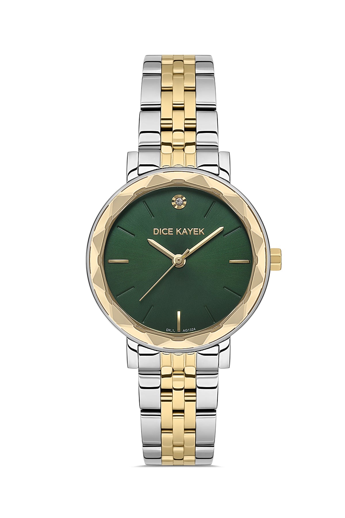 Dice Kayek Women's Green Dial Silver Stainless Steel Watch - DK.1.AG1324.03