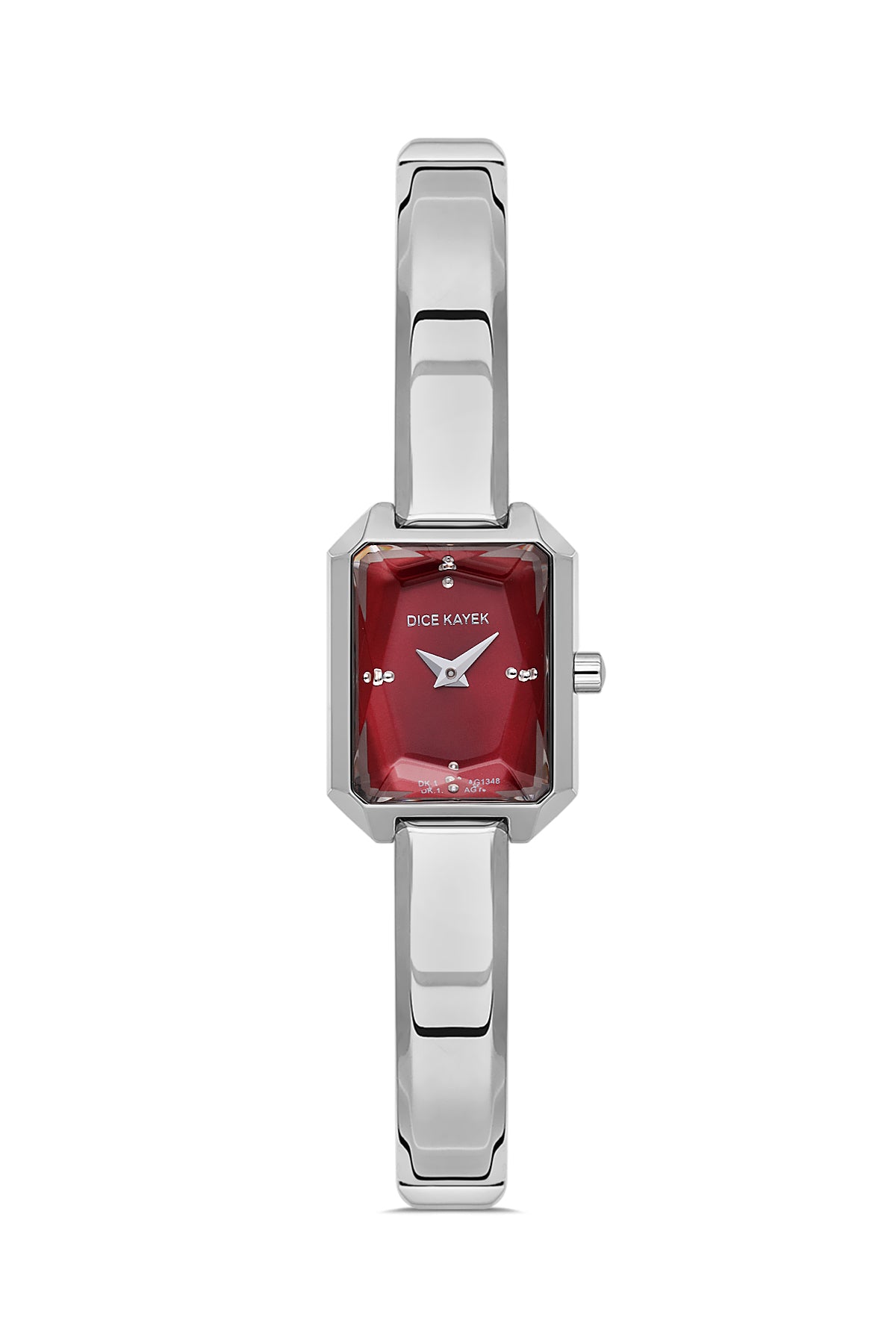 Dice Kayek Women's Burgundy Dial Silver Stainless Steel Watch - DK.1.AG1348.04