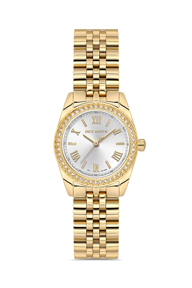 Dice Kayek women's wristwatch with silver dial and silver-plated case, model DK.1.AG1360.07 — front view