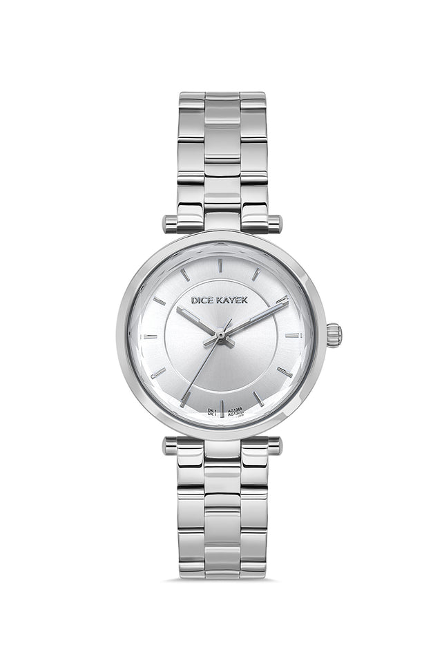 Dice Kayek women's wristwatch with silver dial and silver-plated case, model DK.1.AG1366.01 — front view