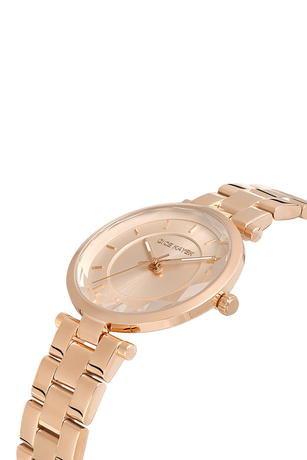 Dice Kayek rose kadranlı rose kaplamalı kadın kol saati, model DK.1.AG1366.09 — kayış detayı