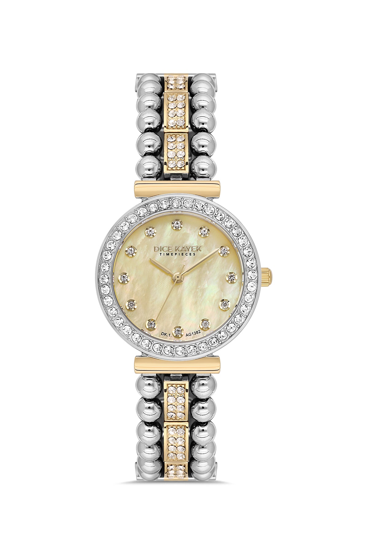 Dice Kayek Women's Gold Dial Gold & Silver Stainless Steel Watch - DK.1.AG1382.05