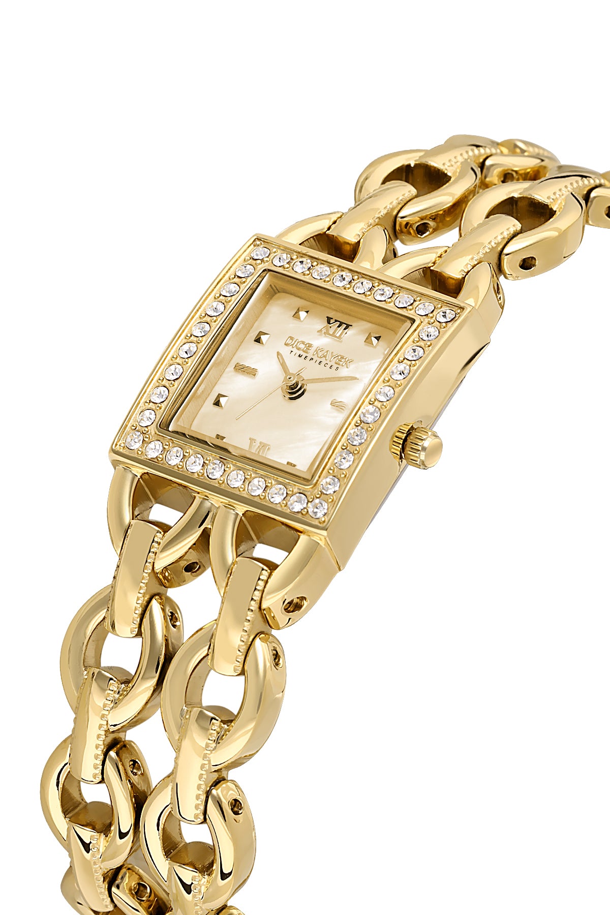 DICE KAYEK Sari Kadranlı Sari Paslanmaz masif çelik Kadın Kol Saati - DK.1.AG1383.07