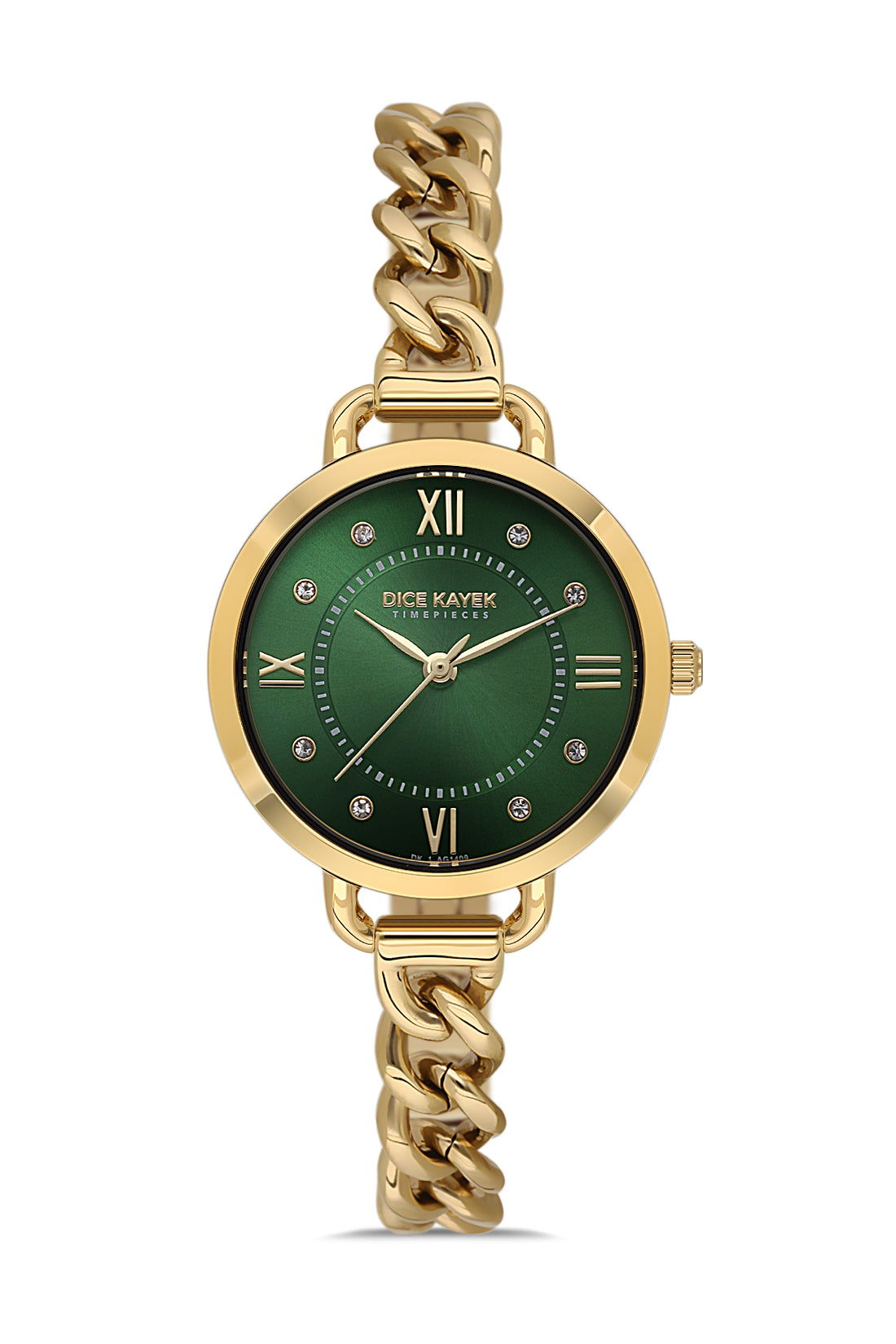 DICE KAYEK Women's Gold Watch With Green Dial - DK.1.AG1409.07