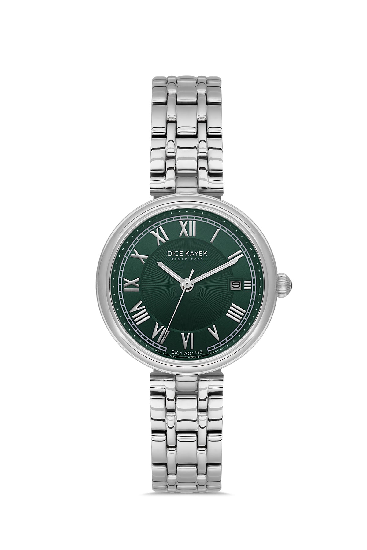 Dice Kayek Women's Green Dial Silver Stainless Steel Watch - DK.1.AG1413.02