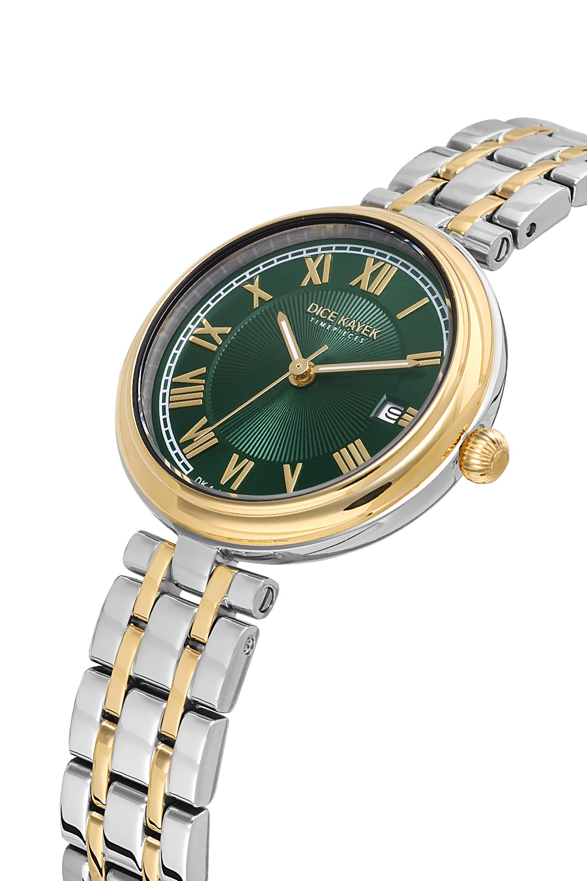 Dice Kayek Women's Green Dial Gold & Silver Stainless Steel Watch - DK.1.AG1413.06
