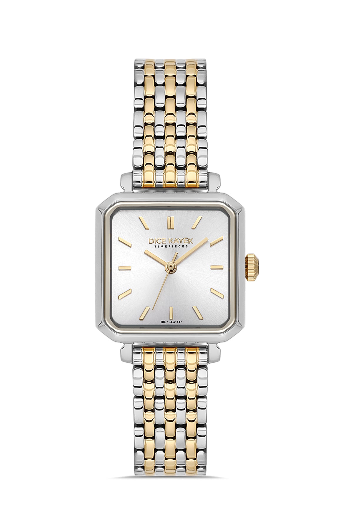DICE KAYEK Women's Two-Tone Yellow Stainless Steel Watch with Silver Dial - DK.1.AG1417.03