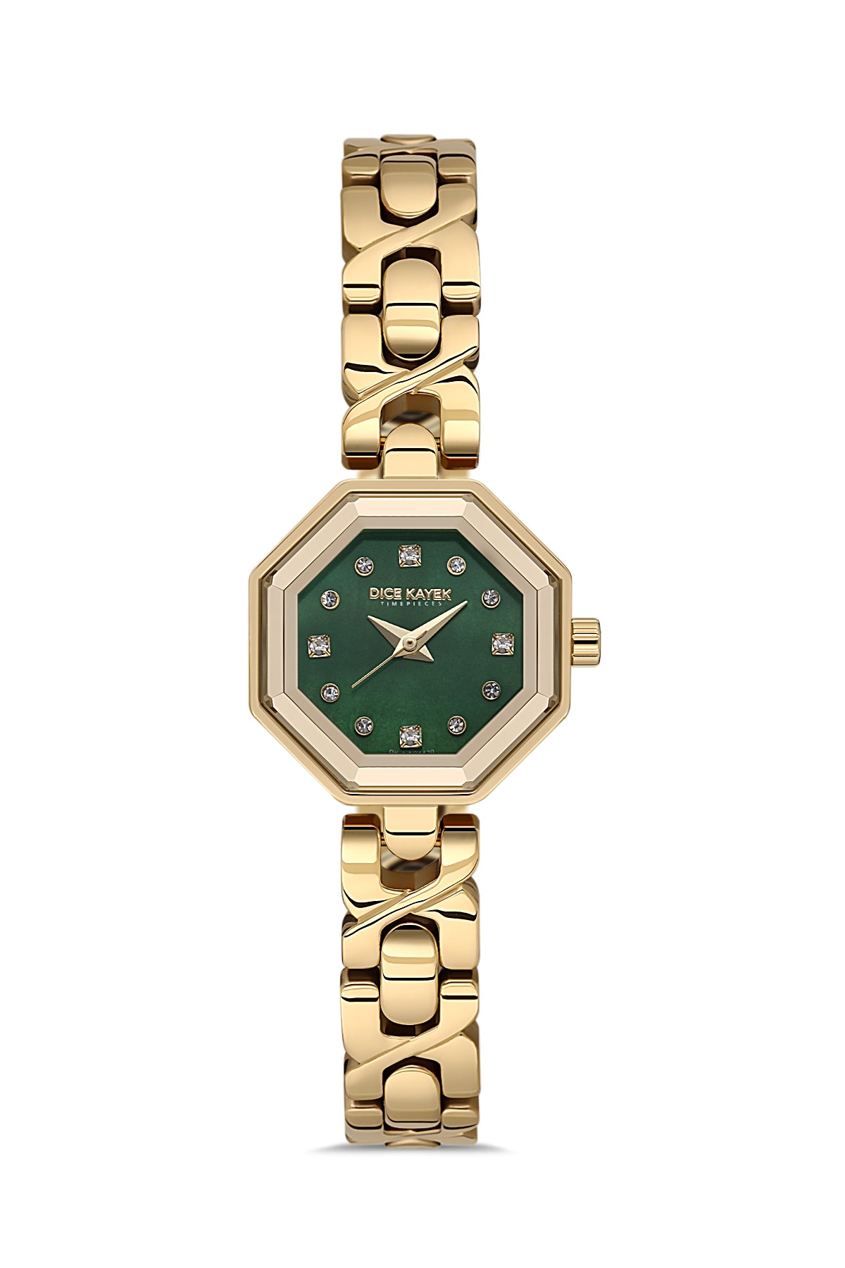 Dice Kayek Women's Green Dial Gold Stainless Steel Watch - DK.1.AG1420.07