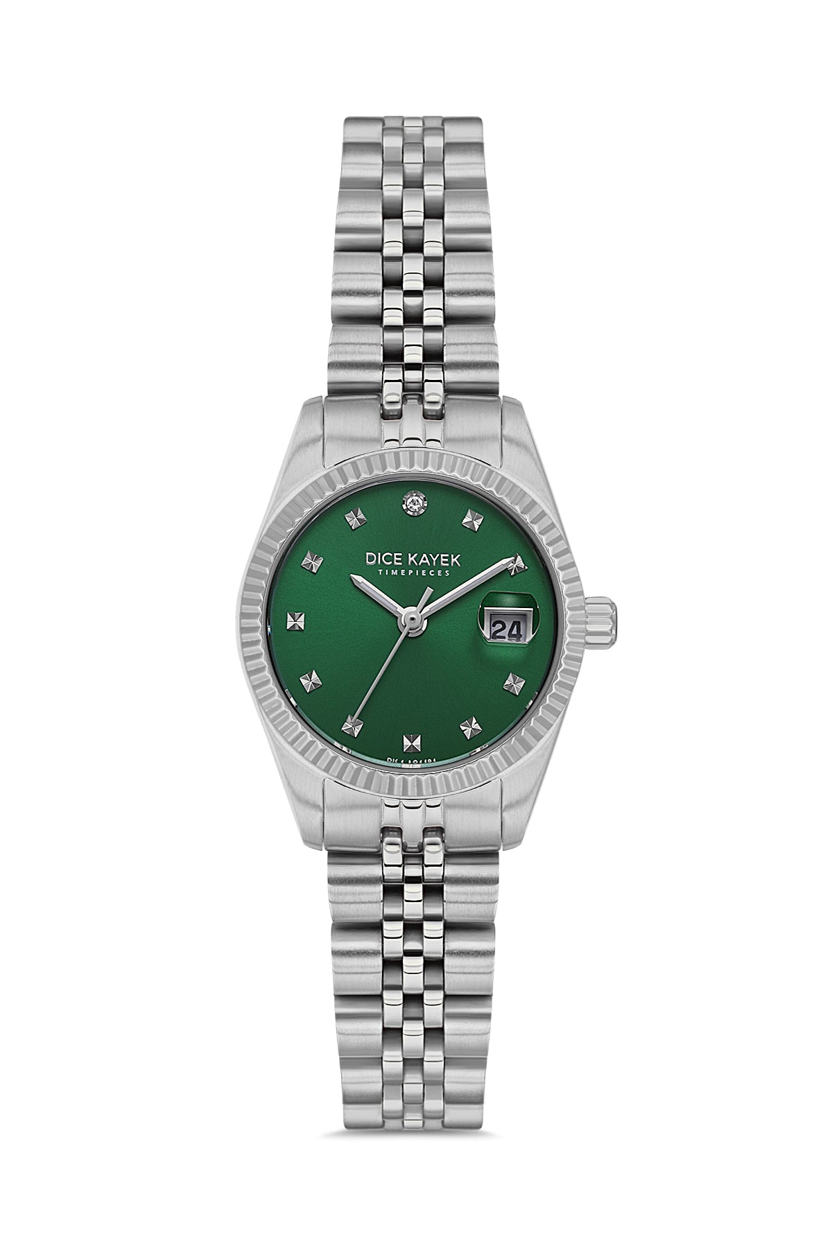 Dice Kayek Women's Green Dial Silver Stainless Steel Watch - DK.1.AG1424.02