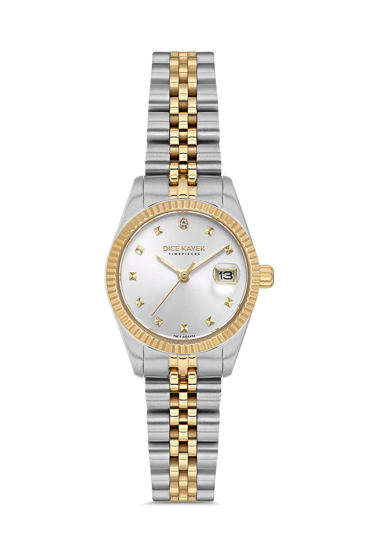 Dice Kayek Women's Silver Dial Gold & Silver Stainless Steel Watch - DK.1.AG1424.03