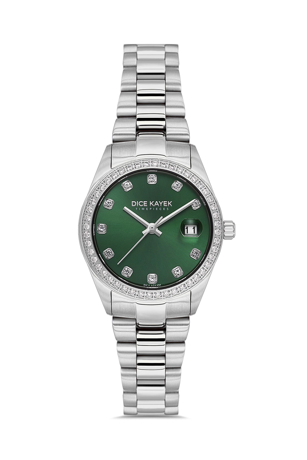 Dice Kayek Women's Green Dial Silver Stainless Steel Watch - DK.1.AG1426.03