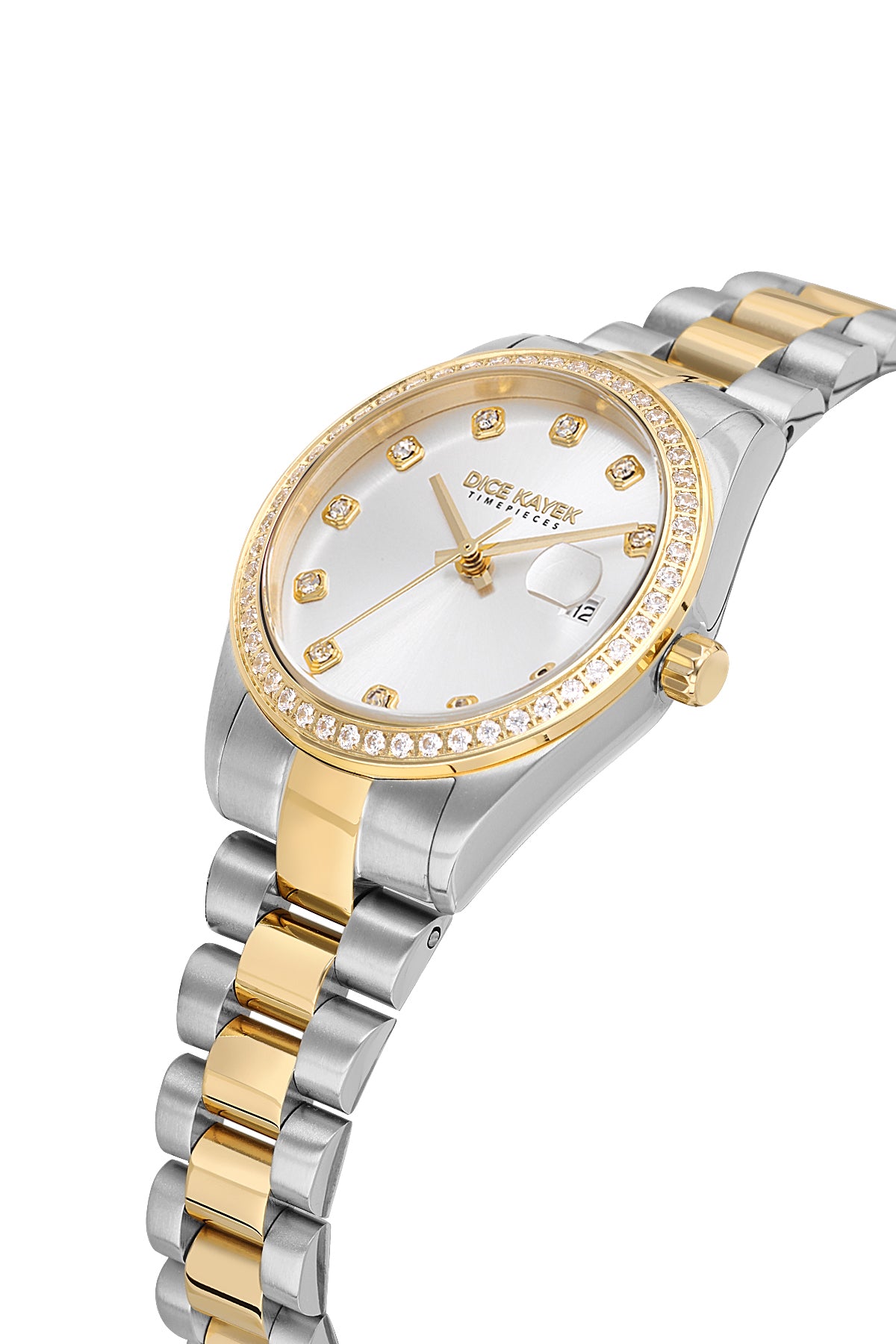 Dice Kayek Women's Silver Dial Gold & Silver Stainless Steel Watch - DK.1.AG1426.04