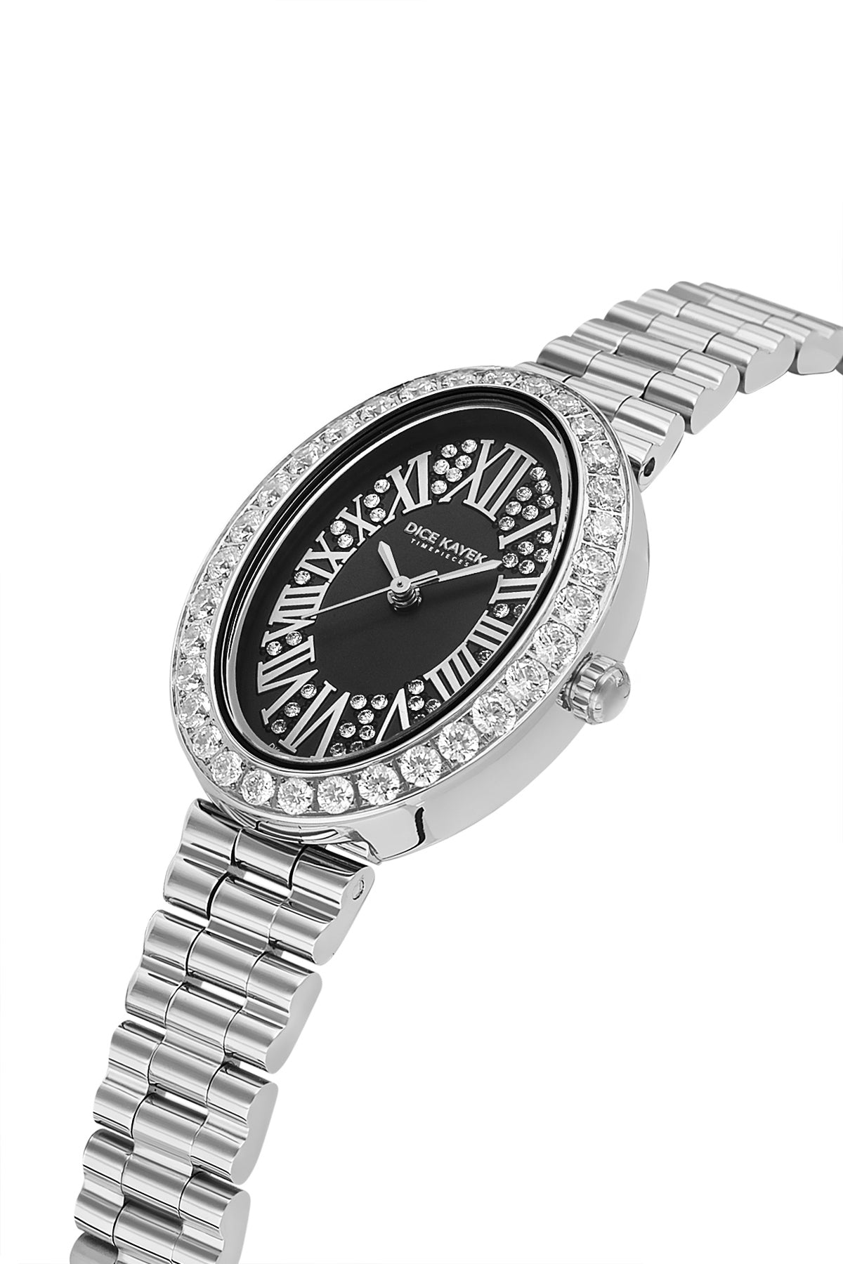 DICE KAYEK Women's Silver Stainless Steel Watch with Black Dial - DK.1.AG1429.12