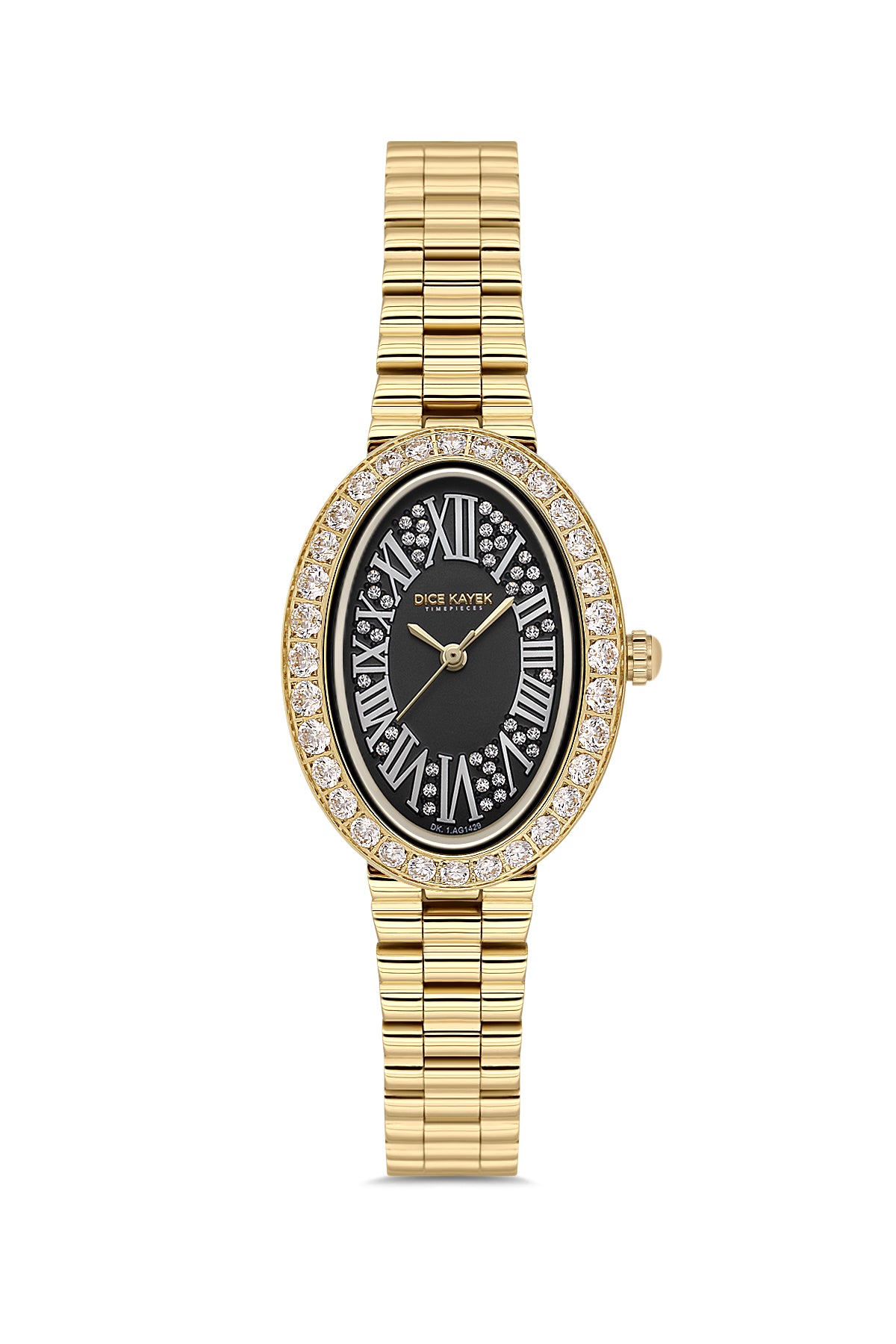 DICE KAYEK Women's Yellow Stainless Steel Watch with Black Dial - DK.1.AG1429.22