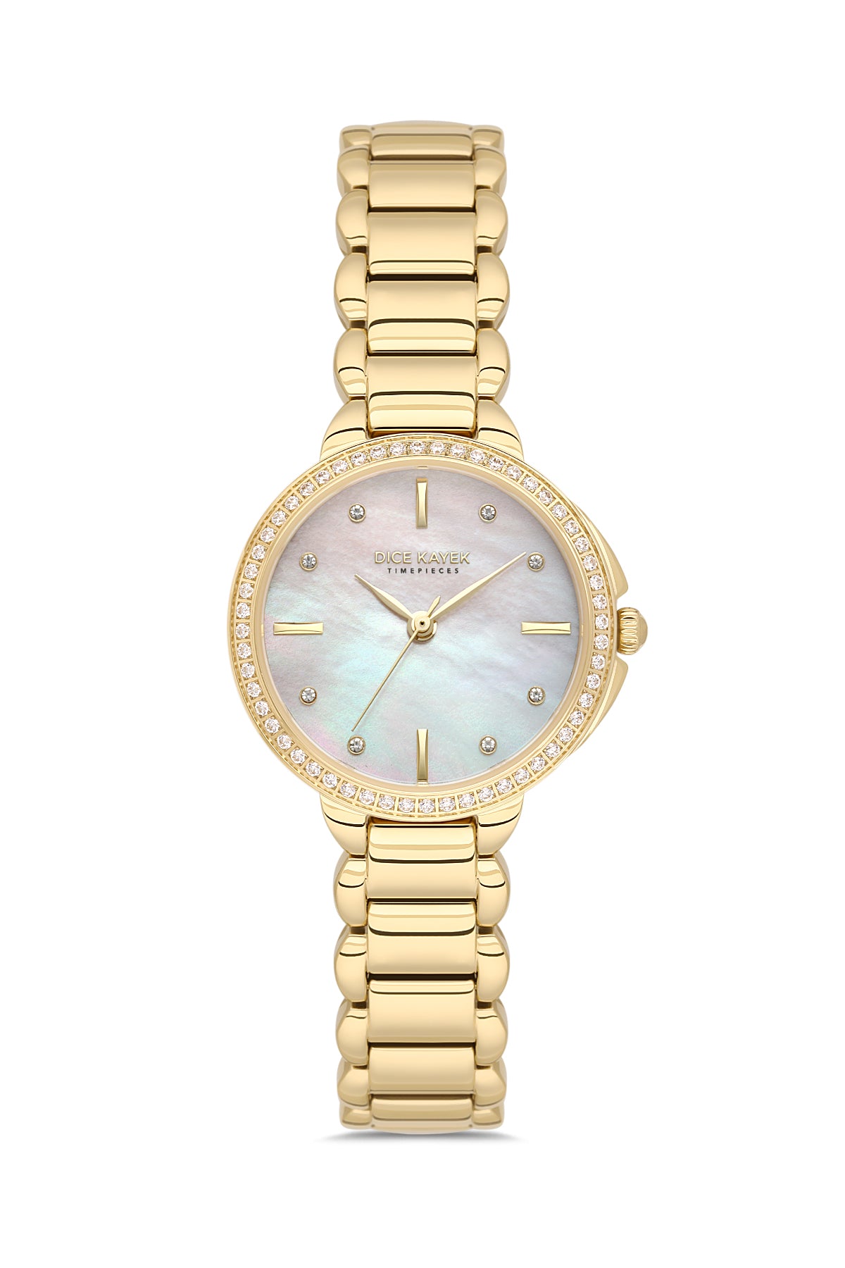 DICE KAYEK Women's Yellow Stainless Steel Watch with Silver Dial - DK.1.AG1440.20