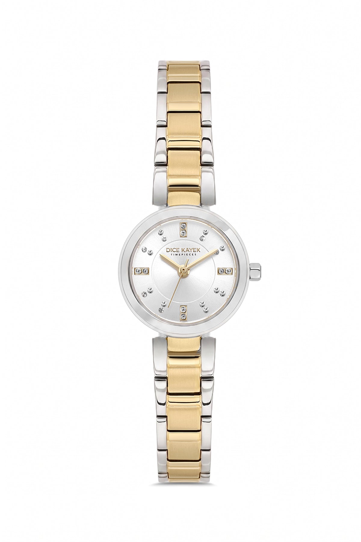 DICE KAYEK Women's Two-Tone Yellow Stainless Steel Watch with Silver Dial - DK.1.AG1470.40