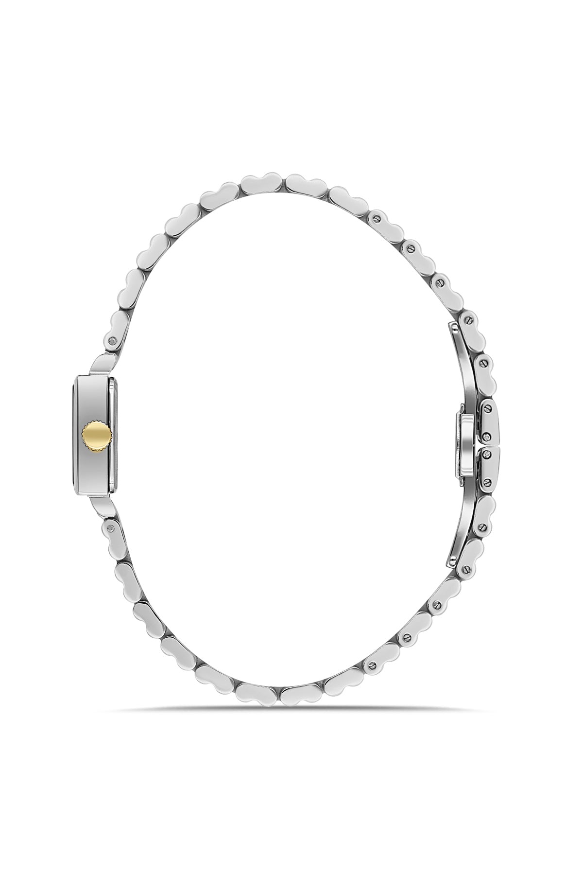 DICE KAYEK Women's Two-Tone Yellow Stainless Steel Watch with Silver Dial - DK.1.AG1428.40