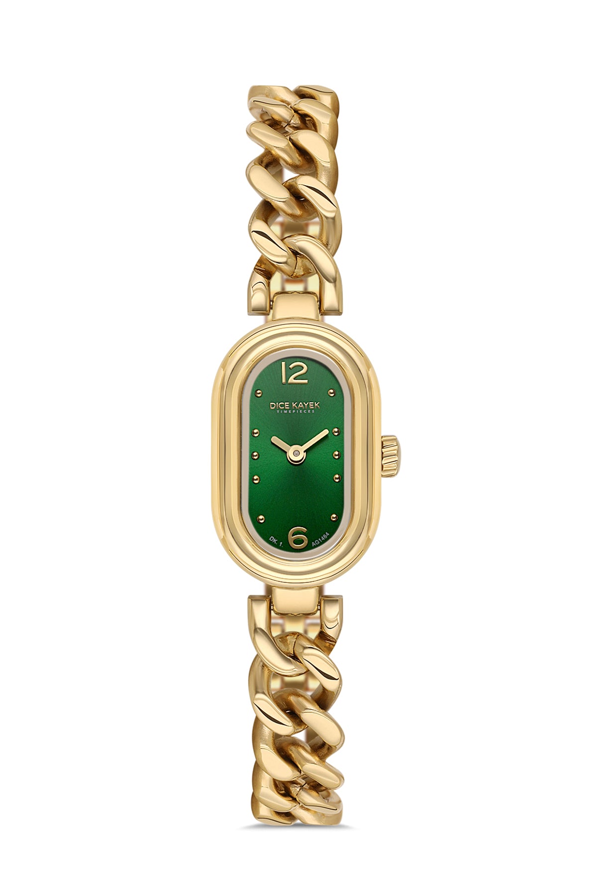 DICE KAYEK Women's Yellow Stainless Steel Watch with Green Dial - DK.1.AG1464.29