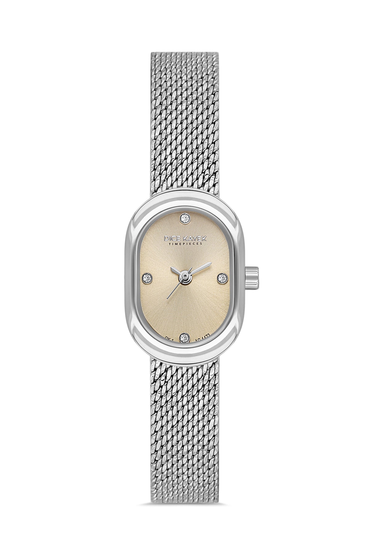 DICE KAYEK Women's Silver Stainless Steel Watch with Salmon Dial - DK.1.AG1473.18