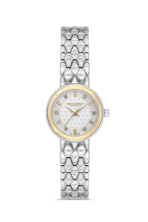 DICE KAYEK Women's Two-Tone Watch With Silver Dial - DK.1.AG1436.40