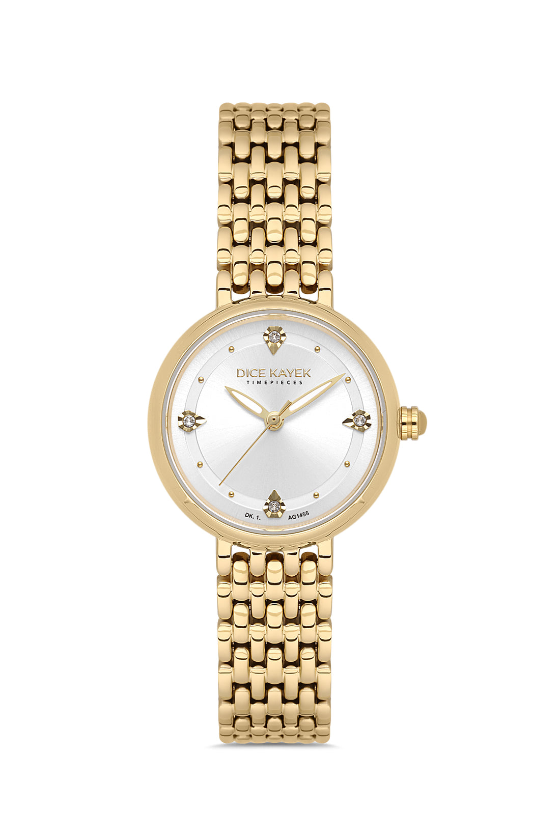DICE KAYEK Women's Gold Watch With Silver Dial - DK.1.AG1455.20