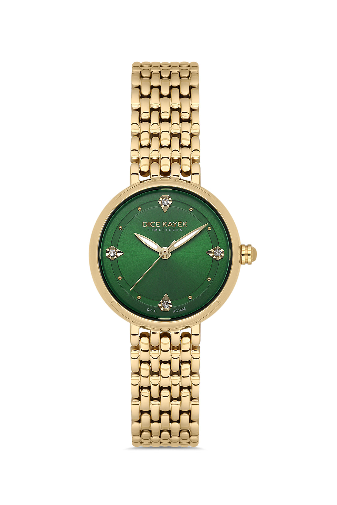 DICE KAYEK Women's Gold Watch With Green Dial - DK.1.AG1455.29