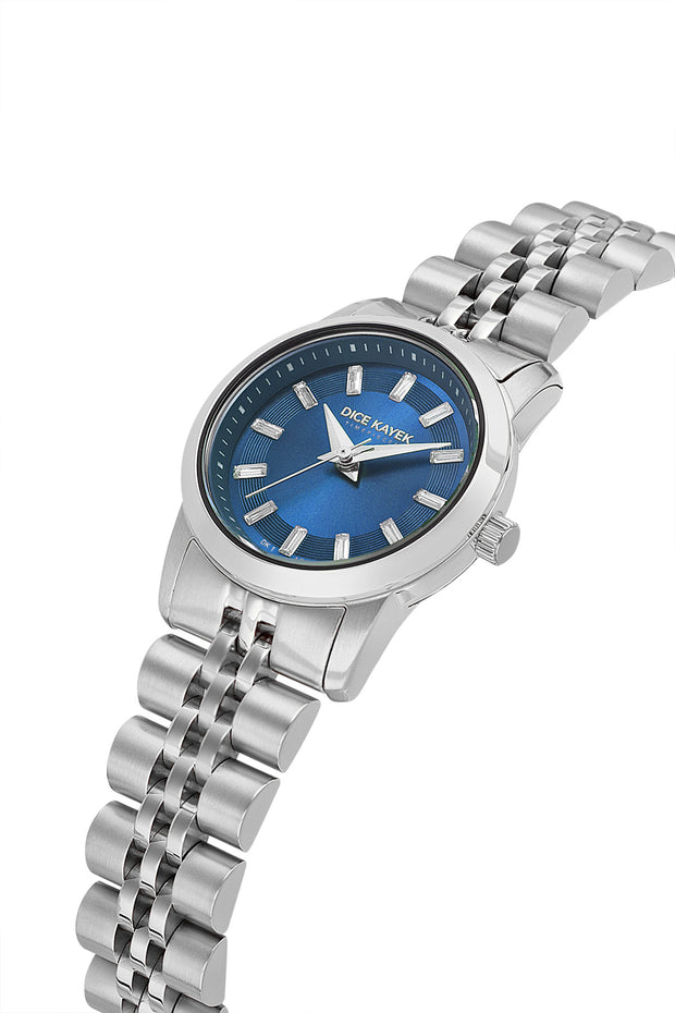 DICE KAYEK Women's Silver Watch With Blue Dial - DK.1.AG1459.13