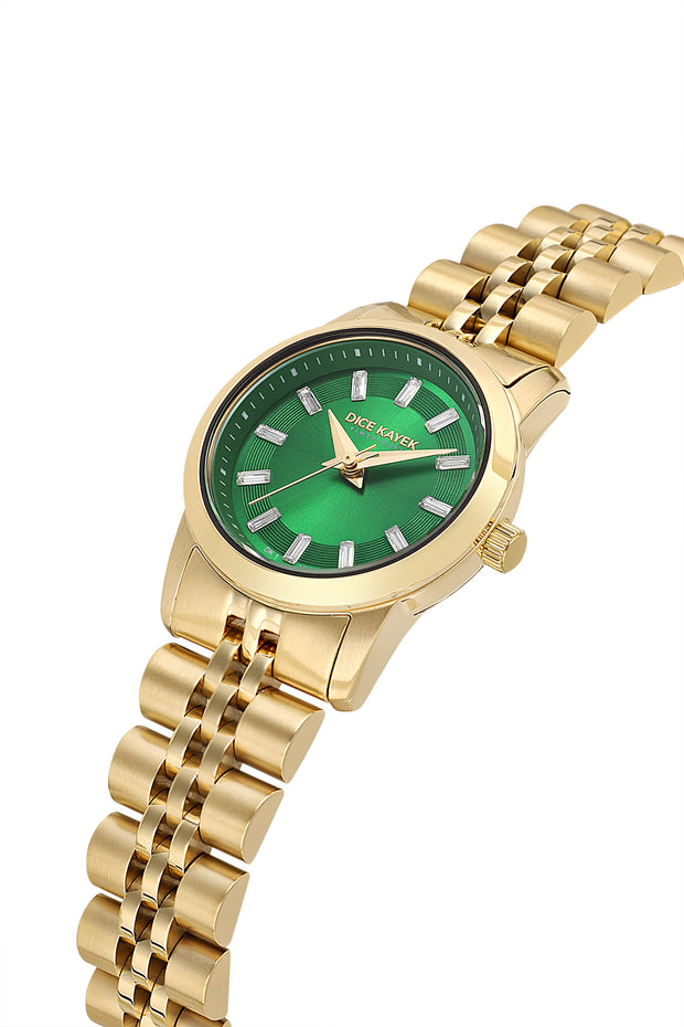DICE KAYEK Women's Gold Watch With Green Dial - DK.1.AG1459.29