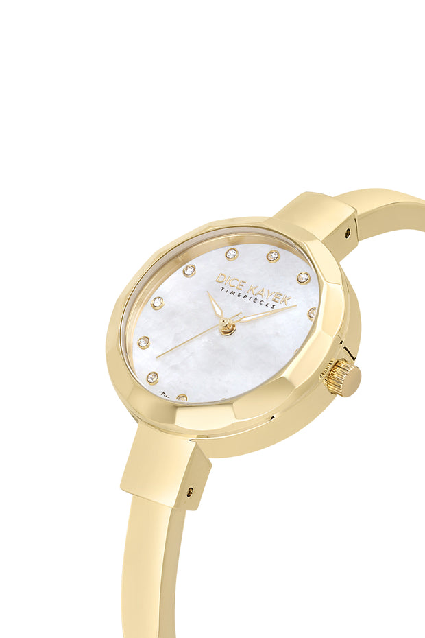 DICE KAYEK Women's Gold Watch With Silver Dial - DK.1.AG1472.20