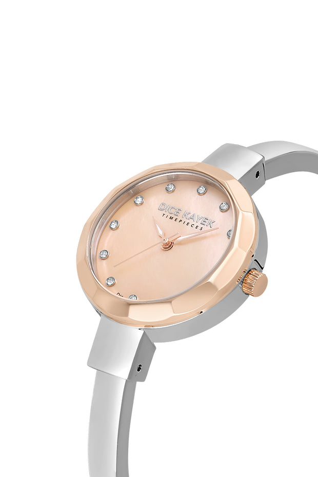 DICE KAYEK Women's Rose & Silver Watch With Rose Dial - DK.1.AG1472.56
