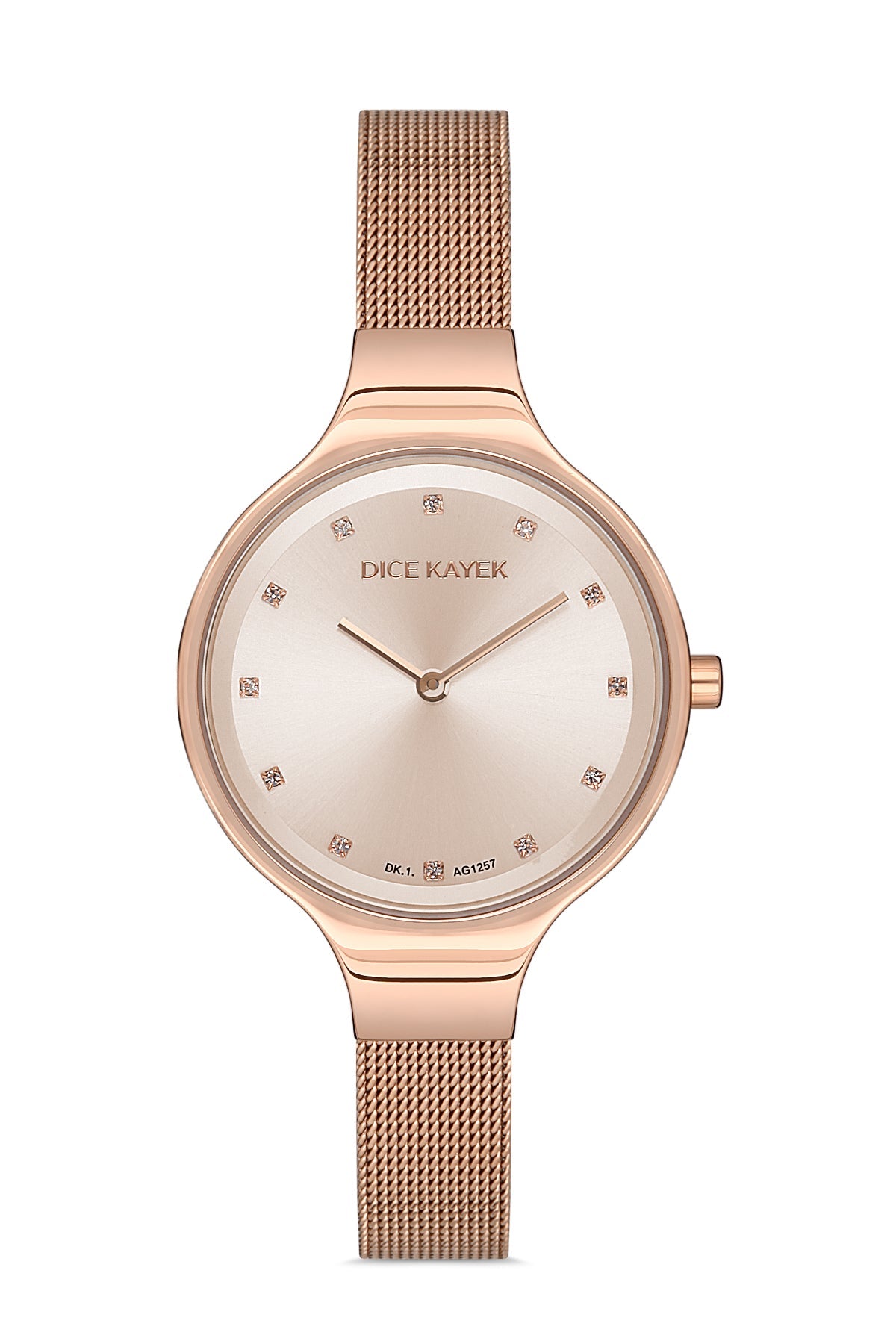 DICE KAYEK Rose Kadranlı Rose Kaplamalı Kadın Kol Saati - DK.1.AG1257.03